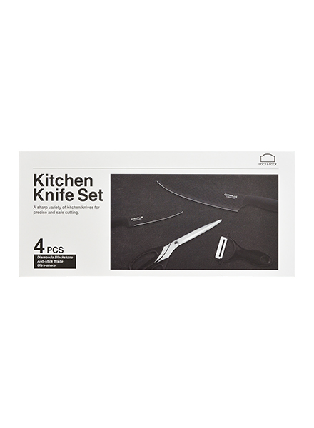 Lock & Lock - CKK103S4BLK -  Cookplus Knife 4P Set