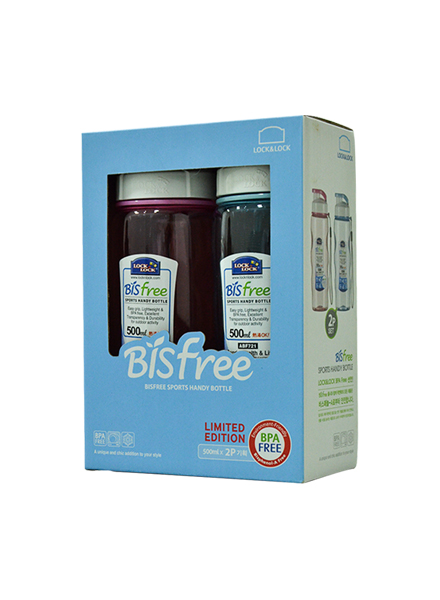 Lock & Lock - ABF721BP2 - Bisfree Sport Color Botol Minum [Set isi 2/500 ml]
