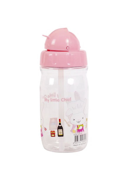 Lock & Lock - ABF630CP - Bisfree Bottle W/Silicon Straw 360 ml (Pink) 