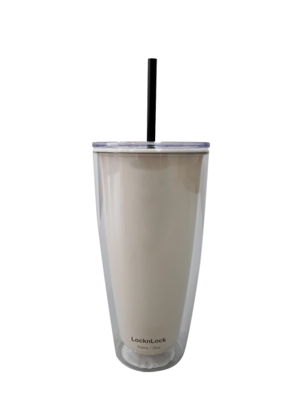 Lock & Lock -HAP507IVY -  Double Wall Cold Cup 750ML (Ivory)